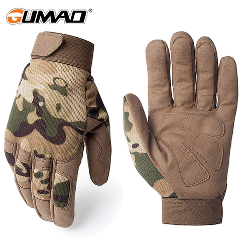 Multicam Outdoor Tactical Gloves Army Military Bicycle Airsoft Hiking Climbing Shooting Paintball Camo Sport Full Finger Glove ► Photo 1/6