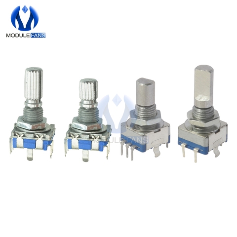 5pcs 15mm/20mm Half Shaft EC11 Rotary Encoder Audio Digital Potentiometer Switch Handle Switch D-axis Type D ► Photo 1/6