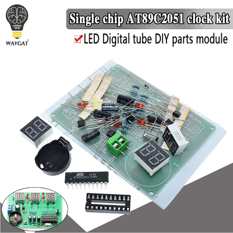 DIY Kits AT89C2051 Electronic Clock Digital Tube LED Display Suite Electronic Module Parts and Components DC 9V - 12V ► Photo 1/6