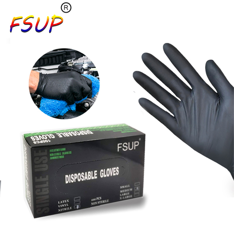 FSUP Disposable Nitrile Gloves100pcs  Work Glove Food Cooking Gloves Kitchen Cleaning Universal Household Garden tattoo beauty ► Photo 1/6