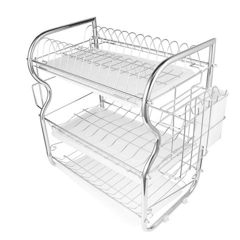 1pc Dish Storage Rack, Kitchen Dish Drain Rack, Plate Storage And