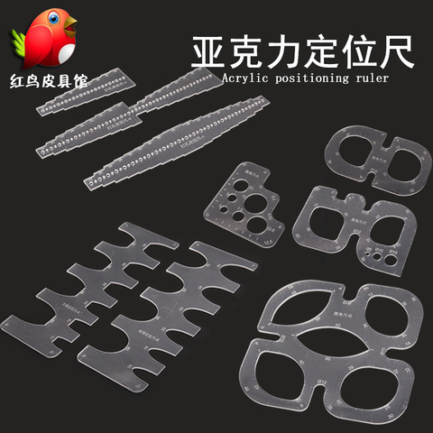 Positioning Ruler Manual DIY Leather Tool Acrylic Mold Belt Sword Tail Square Tail Rounded Foot Belt ► Photo 1/5