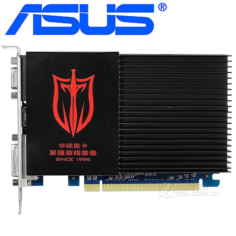 ASUS Original GT610 1GB Graphics Cards 64Bit SDDR3 Video Card for nVIDIA Geforce GT 610 GT610-1GB GPU games Dvi VGA Cards Used ► Photo 1/3
