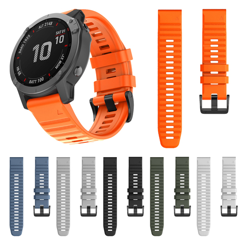 QuickFit 22mm 26mm Watchband For Garmin Fenix 6 6X Pro / 5 5X Plus 3 3HR Silicone Band Fenix6 Fenix5 Watch Easyfit Wrist Strap ► Photo 1/6