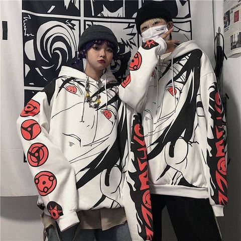 Men Winter Jacket Hip Hop Anime Print Men Winter Oversize