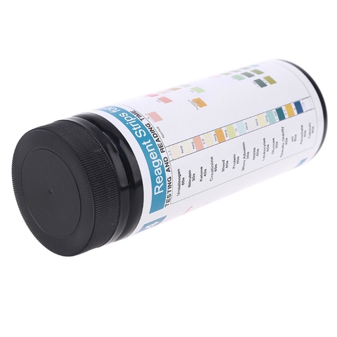 URS-14 100strips Urinalysis Reagent Test Paper 14 Parameters Urine Test Strips Leukocytes, Nitrite, Urobilinogen, Protein, pH ► Photo 1/6