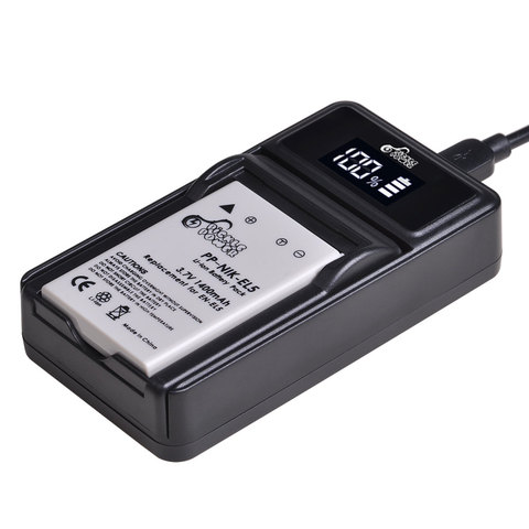 EN-EL5 EL5 ENEL5 Battery + LCD USB Charger for Nikon Coolpix P530 P520 P510 P100 P500 P5000 P5100 P6000 3700 4200 Camera ► Photo 1/6