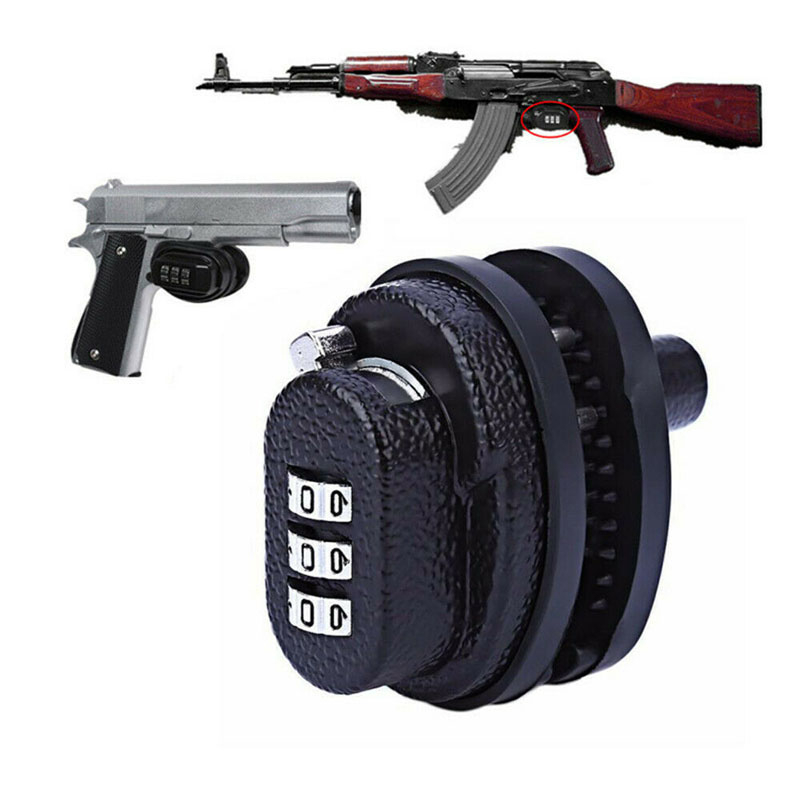 Univerals Gun Key Trigger Combination Key/Password Safety Lock for Pistol Rifle 