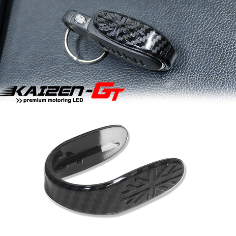 3D Union Jack Design Carbon Fiber Style Key Cover Key Fob Case Shell For MINI Cooper 3rd Gen F55 F56 F57 2nd Gen F60 Countryman ► Photo 1/6