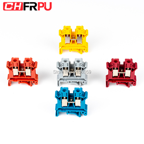 10PCS UK-10N Universal DIN Rail Mounted Terminal Blocks Screw Type Connector Electrical Crimp Terminator ► Photo 1/6