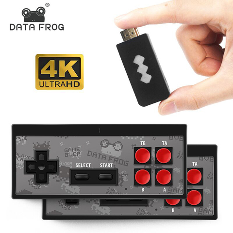 DATA FROG 4K HDMI Video Game Console Built in 568 Classic Games Mini Retro Console Wireless Controller HDMI Output Dual Players ► Photo 1/6