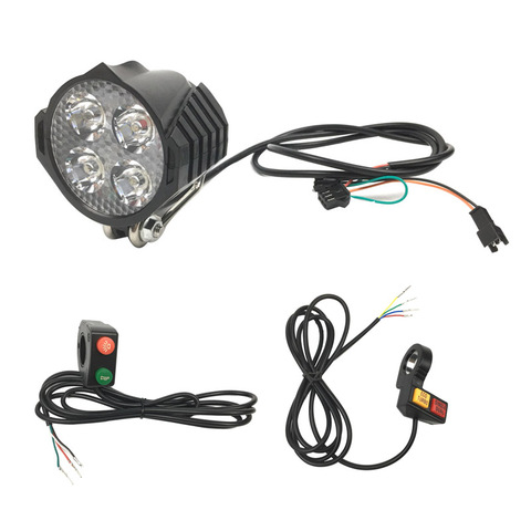 Electric Scooter Front Light with horn light button ECO/TURBO Single/Dual Horn Light Button wires ► Photo 1/6