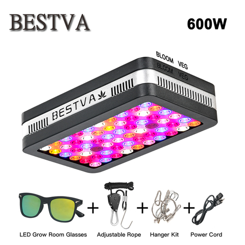 BestVA led grow light full spectrum Elite 600W lamp for plants indoor grow led grow tent greenhouse hydroponic Red/Blue/UV/IR ► Photo 1/6