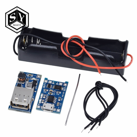 5V 1A Micro USB 18650 Lithium Battery Charging Board Charger Module+Protection Dual Functions TP4056 ► Photo 1/6