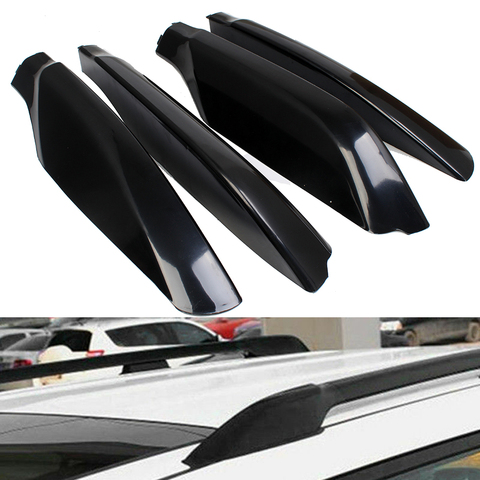 Car Accessories Black 4pcs Roof Rack Rail End Cover Shell Replace for Toyota Land Cruiser Prado Fj150  2010-2015 2016 2017 2022 ► Photo 1/6