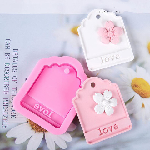 Love Aromatherapy Wax Silicone Mold For Car Pendant Decoration DIY Gypsum Plaster Craft Molds Wedding Gifts ► Photo 1/3