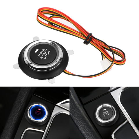 Universal Auto Replacement 12V Keyless Auto Car Engine Start Stop Push Button Entry Ignition Starter Switch ► Photo 1/6