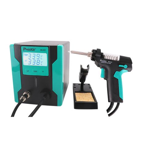 Pro'sKit SS-331H ESD LCD Digital Electric Desoldering Pump BGA Desoldering Suction Vacuum Solder Sucker Gun Auto sleep 110v/220v ► Photo 1/4