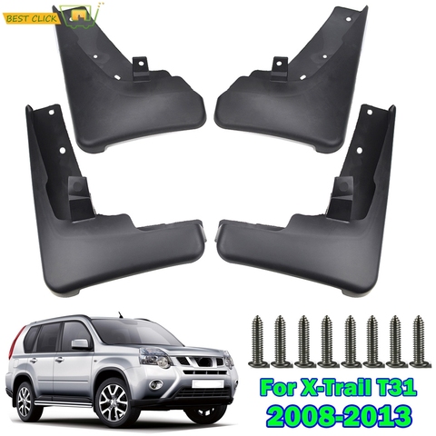 Set Molded Car Mud Flaps For Nissan X-Trail T31 2008-2013 Xtrail Splash Guards Mud Flap Mudguards Fender 2009 2010 2011 2012 ► Photo 1/6