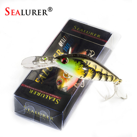 SEALURER New Minnow  Fishing Lure 80mm 8.6g Floating Crankbait Artificial Hard Bait peche Bass Pike Wobbler Long Tongue Minnow ► Photo 1/6