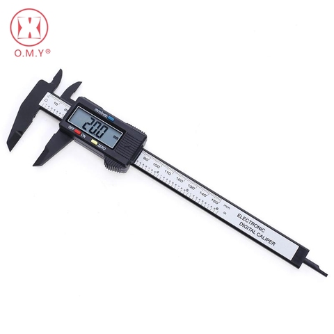 O.M.Y 1pcs Measuring Tool 0-150mm 6 Inch Plastic LCD Electronic Digital Carbon Fiber Vernier Caliper Rule Gauge Micrometer ► Photo 1/6