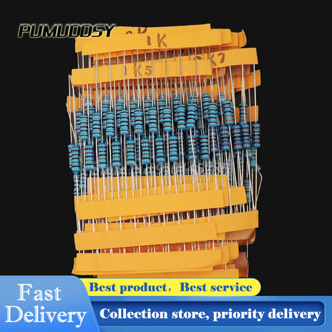 300Pcs 1/4w 10 -1M Ohm 1/4w 0.25W Resistance 1% Metal Film Resistor Resistance Assortment Kit Set 30 Kinds Each 10PCS ► Photo 1/1