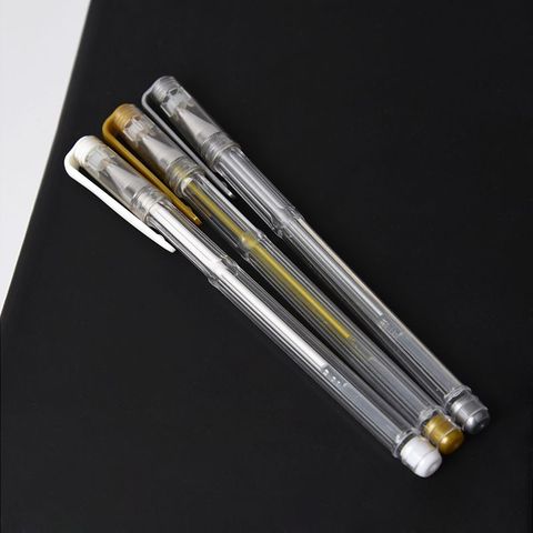 3pcs 0.7mm White Gold Silver Gel Pen Line Draw Pen Sketching