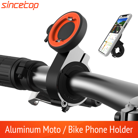 Aluminum Alloy Bike Mobile Phone Holder Adjustable Bicycle Phone Holder MTB Phone Stand Cycling Accessories Moto Handlebar Clip ► Photo 1/6