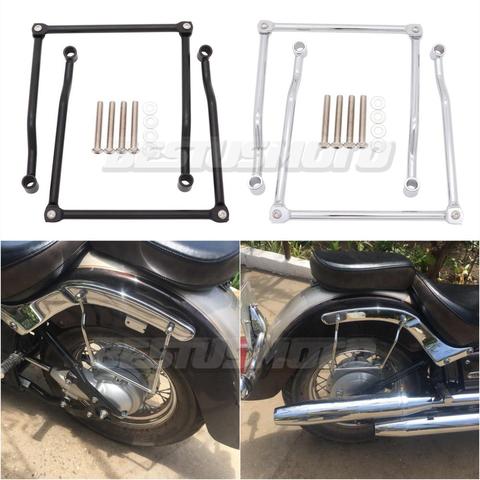 Motorcycle Saddlebag Support Bars Mounts Bracket For Honda VT750 VT400 Shadow VT1100 VTX1800 1300 Steed VLX400 600 Magna VF250 ► Photo 1/6