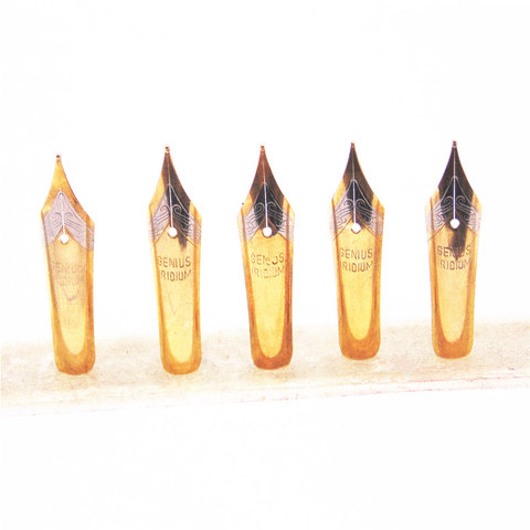 5pcs Golden Medium nib fountain pen  iridium tip pen Nib  Universal other Pen You can use all the extra fine series ► Photo 1/4