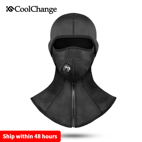 CoolChange Winter Cycling Face Mask Fleece Thermal Windproof Bike Cap Balaclava Ski Fishing Skating Hat Snowboard Training Mask ► Photo 1/6