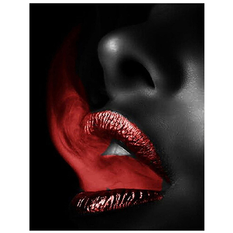 2022 Diamond Embroidery Sexy Red Lips Cross Stitch Kits Full Drilling Square Round Mosaic Wall Art Valentine's DayZP-2280 ► Photo 1/6