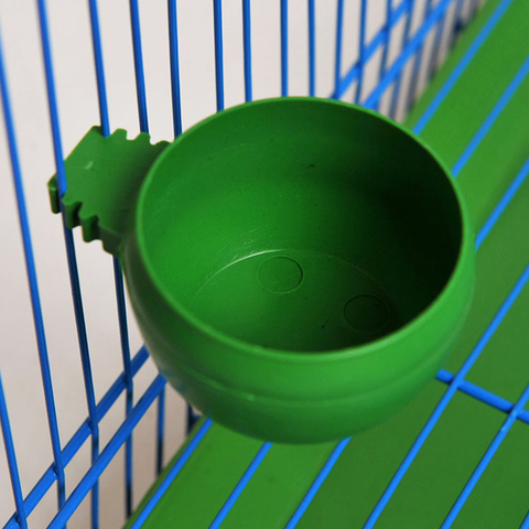 New Parrot Bird Hamster Feed Bowl Cage Hanging Drinking Food Feeder Plastic Round Water Cup Bowl Feeding Bowl Tools ► Photo 1/6