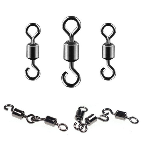 50pcs High Quality Alloy Copper Opening 8 Shape Swivel Single Hook Swivel  Pin Solid Connector Rings  Fishing Tackle Accessory ► Photo 1/6