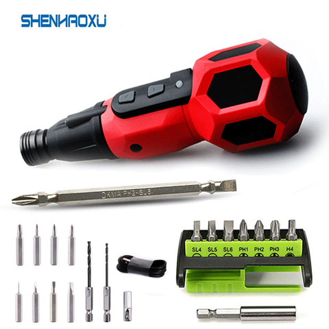 Home DIY Super Torque Electric Screwdriver Mini Drill 3.6v Lithium Battery Replace Traditional Screwdriver Led Light Power Tools ► Photo 1/6
