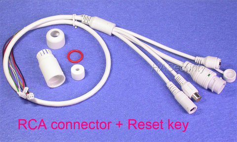 LAN cable for CCTV IP camera board module 1x RCA connectors (audio) 1x Reset Key ► Photo 1/4