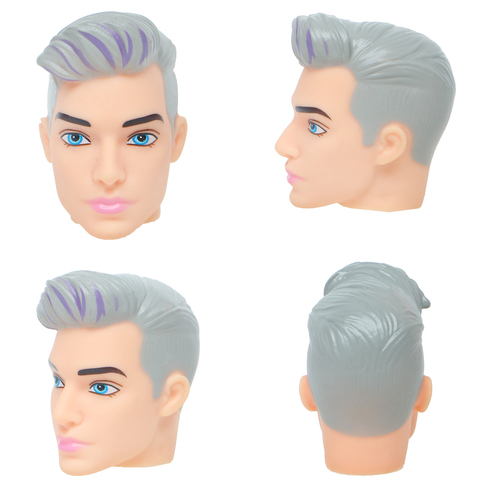 Fashion One Pcs Plastic Doll Head For Ken Doll Gray Hair Boy Male Man Body Prince Dolls DIY Children Kids Accessories Toys ► Photo 1/6