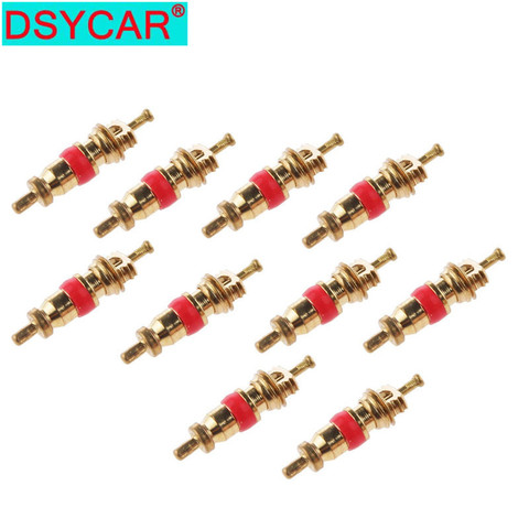 Dsycar  10Pcs/Lot Copper Car Bike Motorcycle rubber hose tubeless type valve insert valve core Valve Stem Core Replacement Part ► Photo 1/6