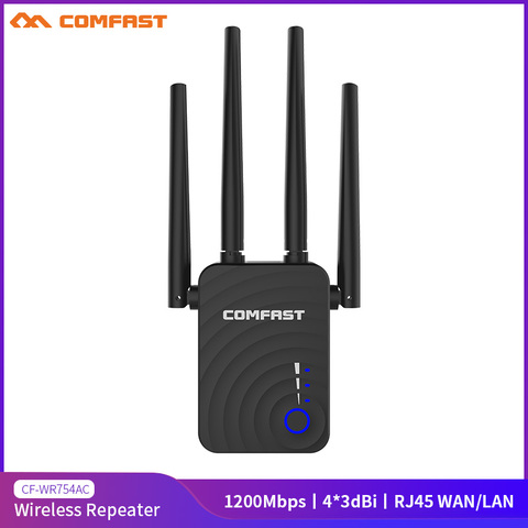 1200Mbps COMFAST CF-WR754AC WIFI Repeater 2.4G&5G Router Wireless Extender Signal Amplifier Wifi Range 4*3dbi Antenna ► Photo 1/6