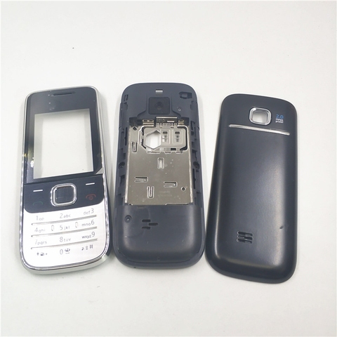 New Full Housing For Nokia 2730C 2730 Front Faceplate Frame Cover Case+Back Cover/battery Door Cover+Keypad ► Photo 1/6