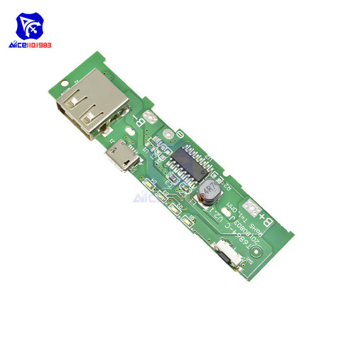 diymore 18650 Battery Charger PCB Board 5V 2A Mobile Phone USB Micro USB Power Bank LED Indicator Board Module for Xiaomi Huawei ► Photo 1/6