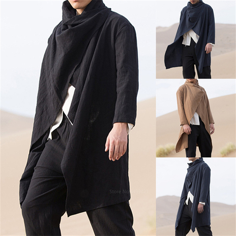 Saudi Arabia Traditional Muslim Fashion Jubba Thobe for Men Arab Long Robes Thin Cloak Cardigan Islamic Clothing ► Photo 1/6