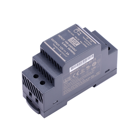 Original Mean Well HDR-30-12 DC 12V 2A 24W meanwell Ultra Slim Step Shape DIN Rail Power Supply ► Photo 1/5