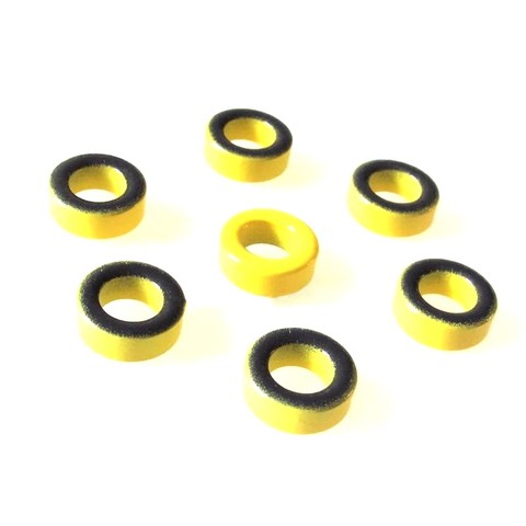 Iron powder cores T50-6 OD*ID*HT 13*7.7*5 mm 4nH/N2 8.5uoIron dust core Ferrite Toroid Core toroidal yellow gray PR 13mm ► Photo 1/1