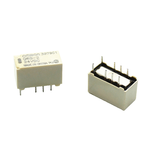 5Pcs 5V/12V/24V Relay G6S-2-5VDC G6S-2-12VDC G6S-2-24VDC 250VAC/DC220V 8PIN Mini Signal Switch Relay 2A ► Photo 1/2