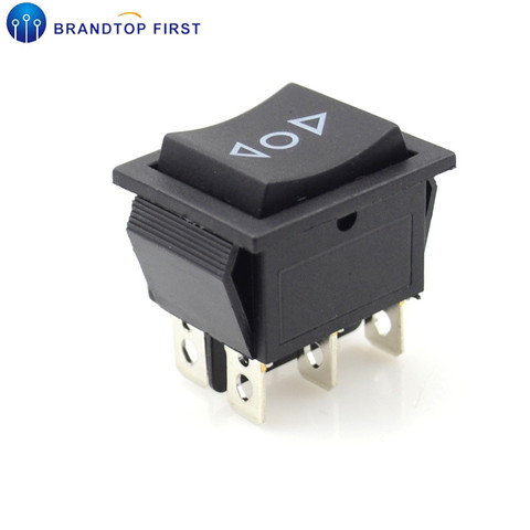 6 Pin 3 Position Boat （On）Off-（On）  Momentary Rocker Switch DPDT 16A 250V AC 20A 125VAC ► Photo 1/6