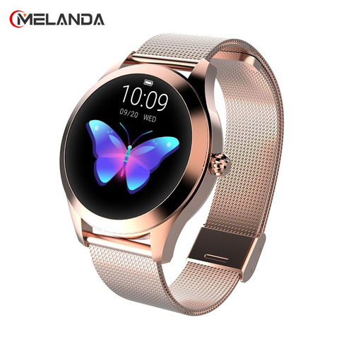 IP68 Waterproof Smart Watch Women Lovely Bracelet Heart Rate Monitor Sleep Monitoring Smartwatch Connect IOS Android KW10 band ► Photo 1/6