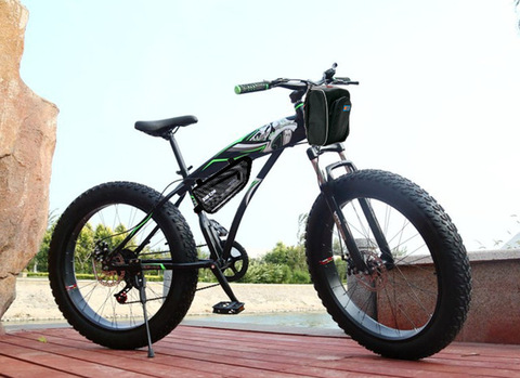 New type of electric bicycle 48v1000w / 2000W mountain beach bike super large lithium battery 15ah / 20Ah electric snowmobile bi ► Photo 1/6
