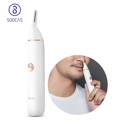 SOOCAS N1 Nose Hair Trimmer Electric Eyebrow Ear Hair Shaver Automatic Razor Men Portable Clipper Removal Safe Blade Washable ► Photo 1/6