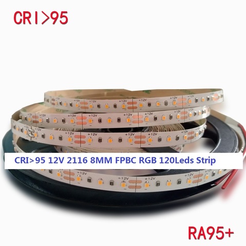 5M DC12V CRI>90 CRI>95 8MM PCB 120Led/m 9.6W 2216 SMD LED Strip 7-10LM LED strip Micro 2216 LED Fexible Strip High Lumen Tape ► Photo 1/6